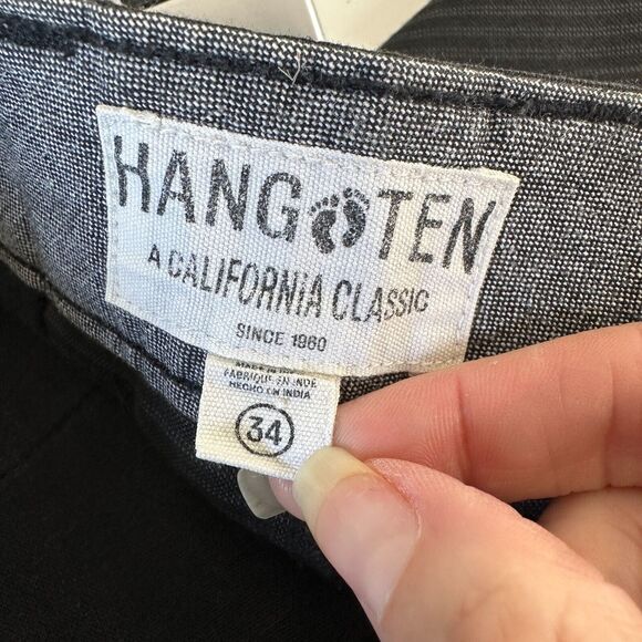 Hang 10 Black-Gray Daybreak Hybrid 21" Everyday Short Back Pocket Stretch 34 - Picture 9 of 14